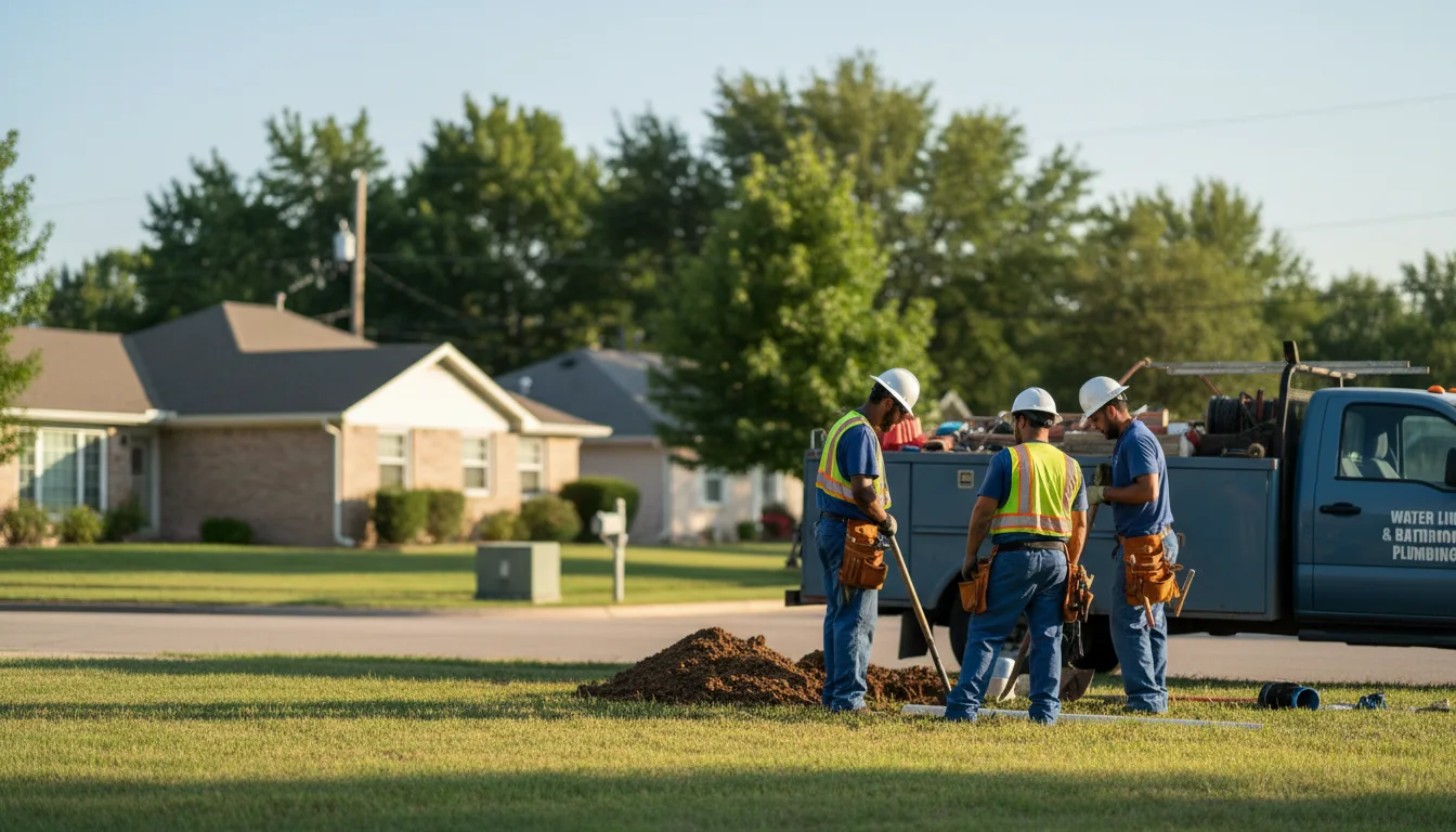 Residential water line and bathroom plumbing service in Notre Dame, IN